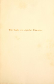 Cover of: New light on Lincoln's character: [prospectus]