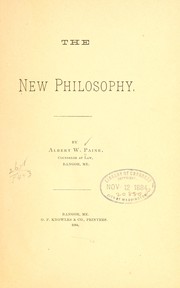 Cover of: The new philosophy | Albert W. Paine