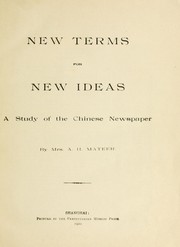 Cover of: New terms for new ideas by A. H. Mateer, A. H. Mateer