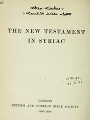 Cover of: The New Testament in Syriac by 