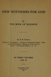 Cover of: New witnesses for God by B. H. Roberts