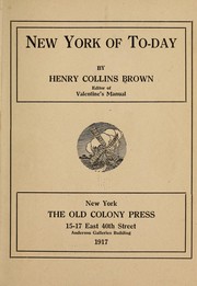 Cover of: New York of to-day