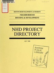 Cover of: Nhd [neighborhood housing and development] project directory by Boston Redevelopment Authority