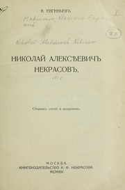 Cover of: Nikolaǐ Aleksieevich Nekrasov