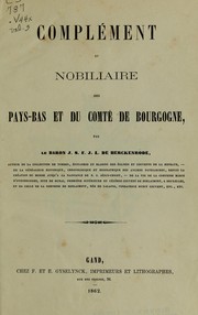 Cover of: Nobiliaire des Pays-Bas et du comté de Bourgogne by Vegiano, M. de Seigneur d'Hovel