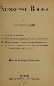 Cover of: Nonsense books. by Edward Lear