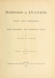 Norwood & Dulwich by Allan Maxey Galer