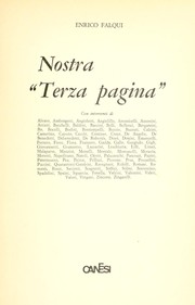 Cover of: Nostra "Terza pagina" by Falqui, Enrico