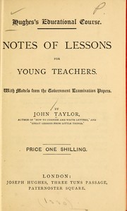 Cover of: Notes of lessons for young teachers