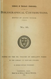 Cover of: Notes on the MS. volume of Shelley's poems in the library of Harvard College