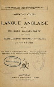 Cover of: Nouveau cours de langue anglaise selon la méthode d'Ollendorff by A. Nantel, A. Nantel