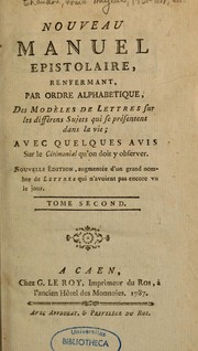 Cover of: Nouveau manuel épistolaire