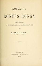 Nouveaux contes ronga