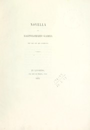Cover of: Novella: non mai sin qui stampata