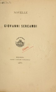 Cover of: Novelle by Giovanni Sercambi