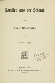Cover of: Novellen aus der Heimat by Adolf Wilbrandt