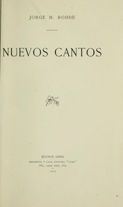Cover of: Nuevos cantos