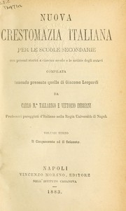 Cover of: Nuova crestomazia italiana by Carlo Maria Tallarigo