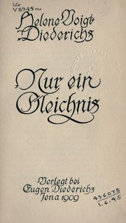 Cover of: Nur ein Gleichnis