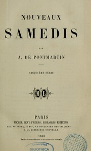 Cover of: Nouveaux samedis