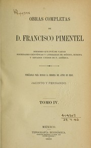 Cover of: Obras completas by Pimentel, Francisco conde de Heras