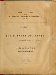 Cover of: Observations on the Mississippi River at Memphis, Tenn