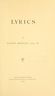 Cover of: Lyrics