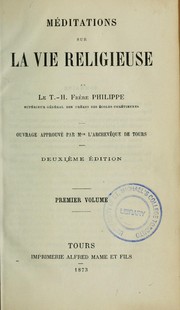 Cover of: Méditations sur la vie religieuse