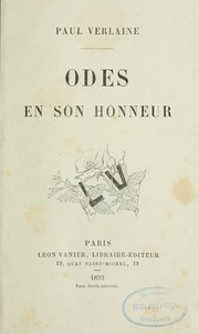 Cover of: Odes en son honneur