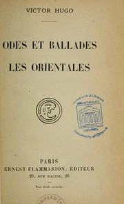 Cover of: Odes et ballades: Les Orientales