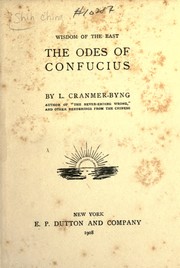 Cover of: The odes of Confucius by L. Cranmer-Byng