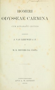 Cover of: Odysseae carmina by Όμηρος