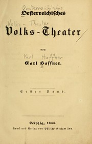 Cover of: Oesterreichisches Volks-Theater