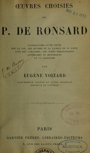 Cover of: Oeuvres choisies de P. de Ronsard