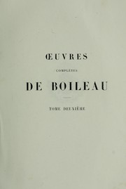 Cover of: Oeuvres complètes de Boileau by Boileau