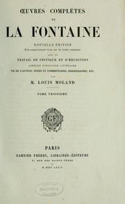 Cover of: Oeuvres complètes de La Fontaine