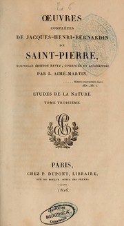 Oeuvres complètes by Bernardin de Saint-Pierre