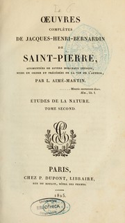 Cover of: Oeuvres complètes by Bernardin de Saint-Pierre