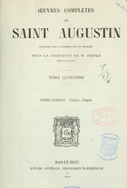 Cover of: Oeuvres completes by Augustine of Hippo