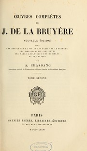 Cover of: Oeuvres complètes de J. de La Bruyère