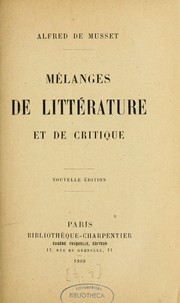 Cover of: Oeuvres complètes de Musset by Alfred de Musset