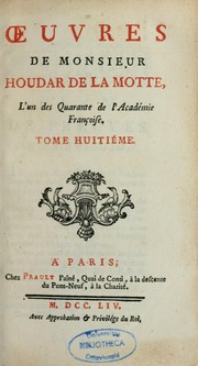 Cover of: Oeuvres, dédiées à S.A.S.M. le duc d'Orléans
