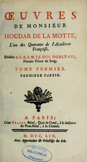 Cover of: Oeuvres, dédiées à S.A.S.M. le duc d'Orléans