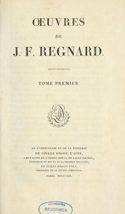 Cover of: Oeuvres de J.F. Regnard by Jean François Regnard