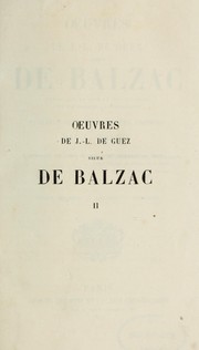 Cover of: Oeuvres de J.-L. de Guez, sieur de Balzac, conseiller du roy en ses conseils, l'un des premiers académiciens by Jean-Louis Guez de Balzac