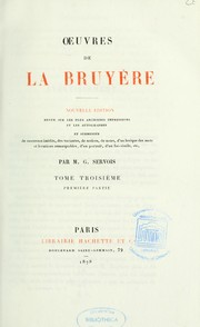 Cover of: Oeuvres de La Bruyère by Jean de La Bruyère