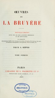 Cover of: Oeuvres de La Bruyère by Jean de La Bruyère