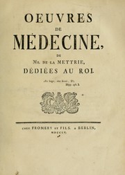Cover of: Oeuvres de médecine