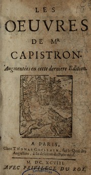 Cover of: Oeuvres de mr. Capistron, nouvelle edition