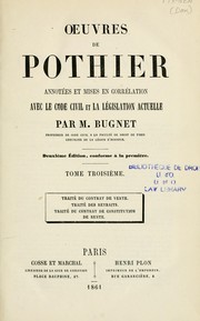 Cover of: Oeuvres de Pothier by Robert Joseph Pothier
